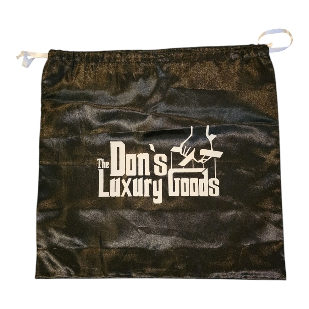 The Don’s Luxury Goods Black Satin Drawstring Dust Bag Handbag Storage